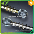 adjustable metal curtain pipe crystal curtain rod ends